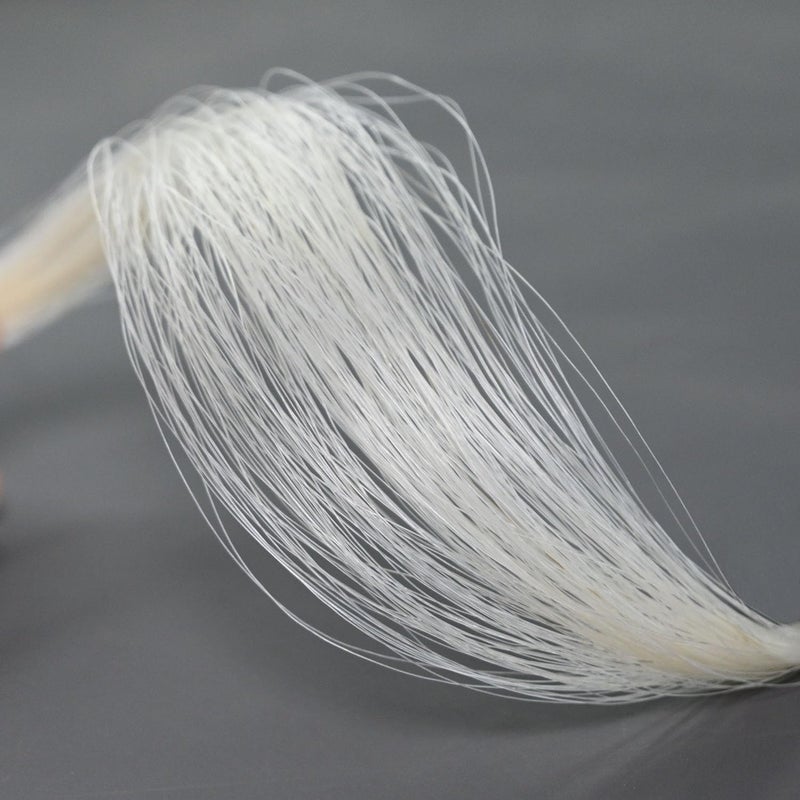 VINGOBOW 2 حزمة من شعر الخيل المنغولي الممتاز لآلة الباس، غير مبيض، أبيض 29 بوصة، ملحقات الآلات الموسيقية - Image 2